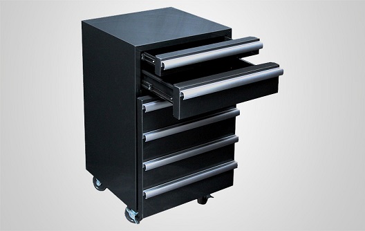 Procool Garage Refrigerator Toolbox Fridge Black Color Open Drawers