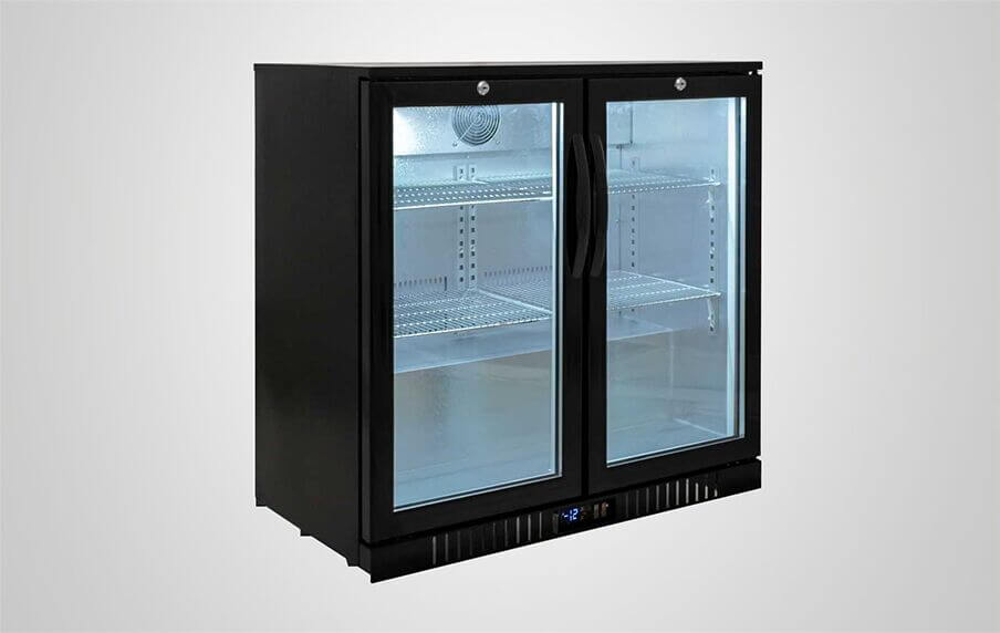 Peak Cold Commercial Bar Glass Froster; Back Bar Freezer or Plate Chiller; 90 Mug Capacity, Black