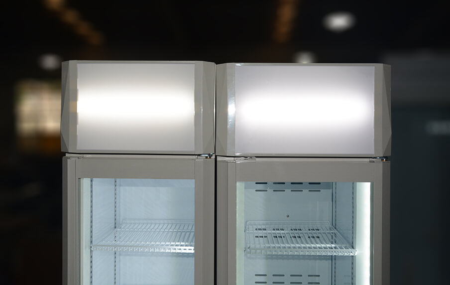 Glass Display Fridge L47 x D29 x H75 In Refrigerator Freezer Combo 4 Door 
