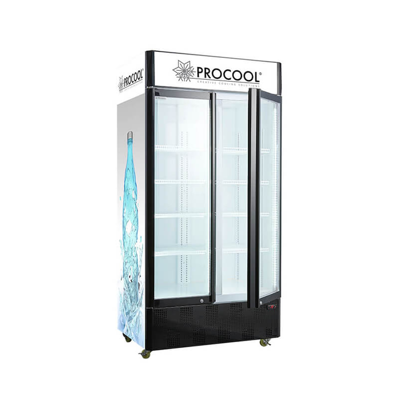 Porte en verre de réfrigérateur commercial de boissons avec marquage personnalisé