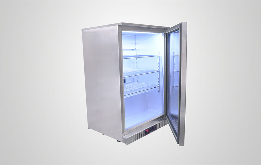 Procool Stainless Steel Glass Door Refrigerator Bs-1 Left Open Door