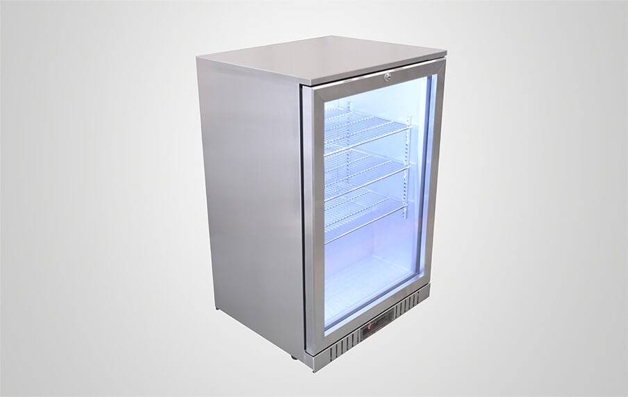 Procool Stainless Steel Glass Door Refrigerator Bs-1 Left
