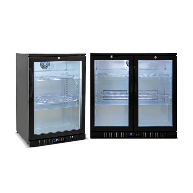 Porte en verre de réfrigérateur de boissons sous le comptoir