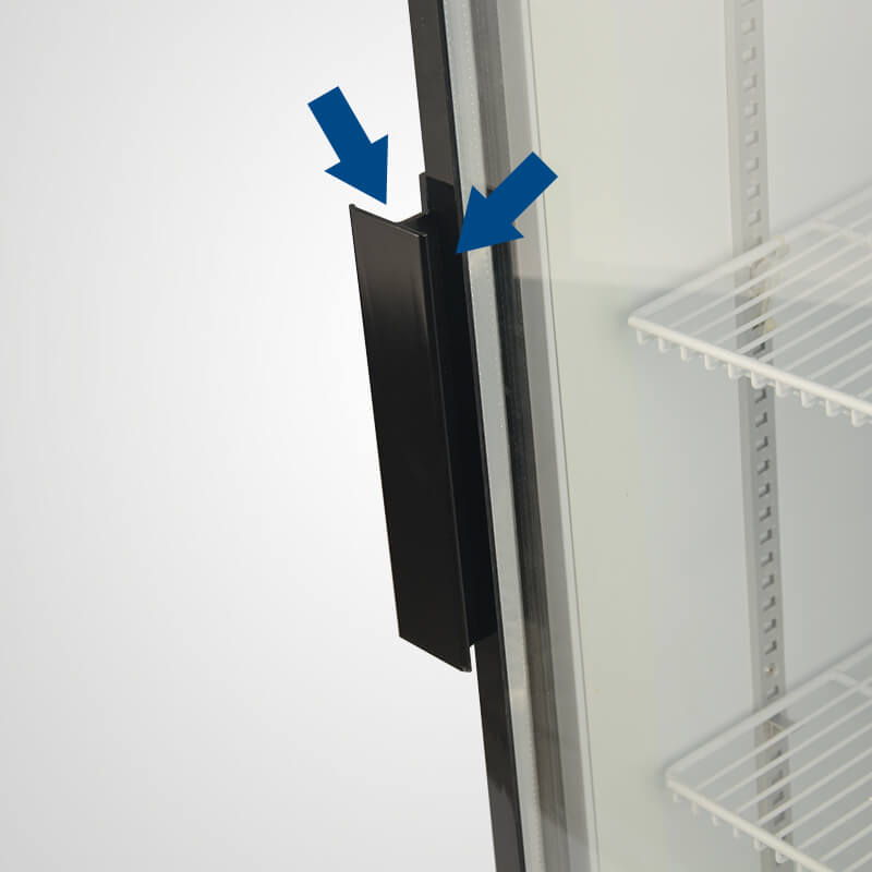 Ручка холодильника Procool со стеклянной дверью - открытая влево или вправо.