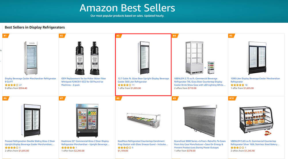 Однодверный холодильник для напитков_Рейтинг Amazon