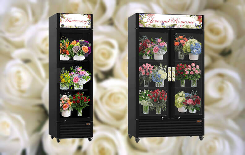 Floral Fridge in 1 2 3 Doors for Flower Storage Display Promotion