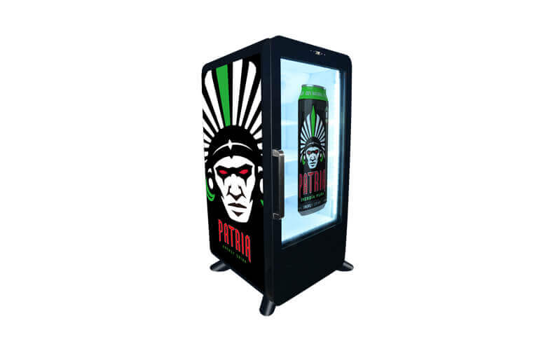 Energy Drink Kühlschrank mit LCD-Bildschirm
