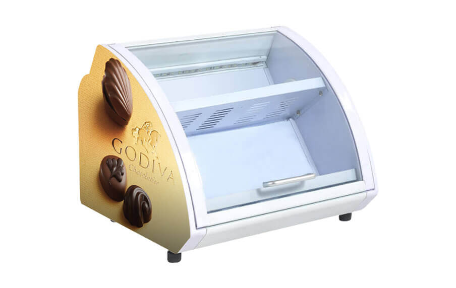 Kleiner Schokoladen-Display-Kühlschrank