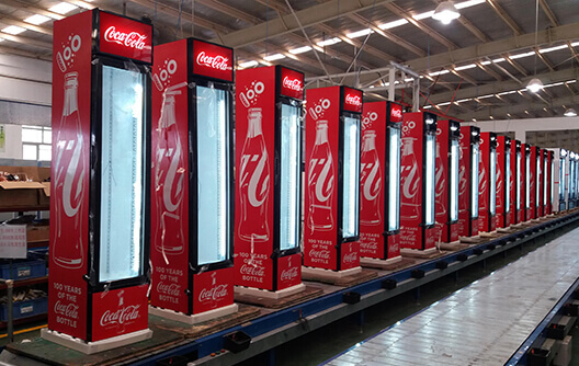 Producción de frigoríficos Procool Coca-Cola Slim
