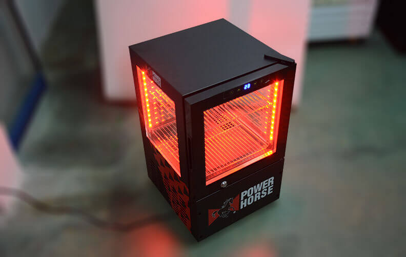 All-Glass Fridge with Colored LED