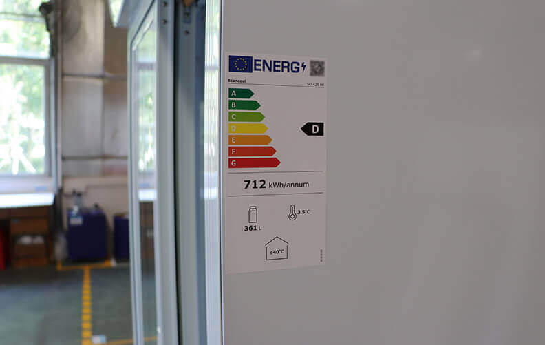 Energy Label on the Display Fridge for EPREL