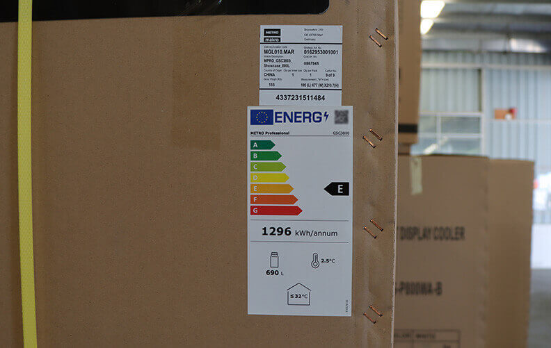 Energy Label on the Drink Fridge Package