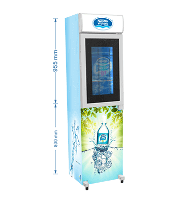 TLCD Advertising Fridge with Graphics Branding Stand