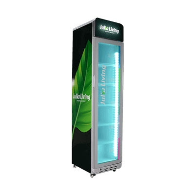 Upright Display Fridge for Healthy Food and Drinks