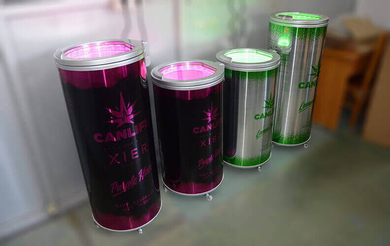 Barrel Beverage Fridge with LED Light in Different Colors