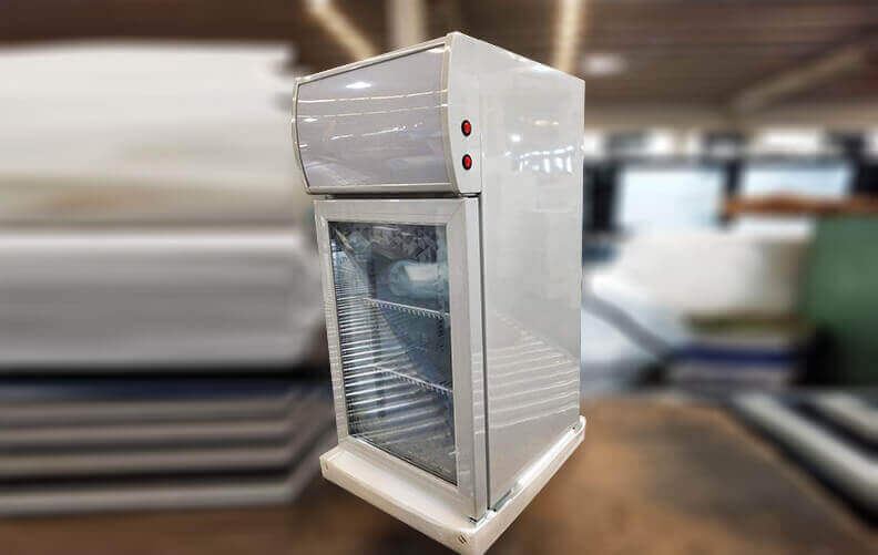 Mini Congelador de Puerta de Cristal para Helados y Alimentos