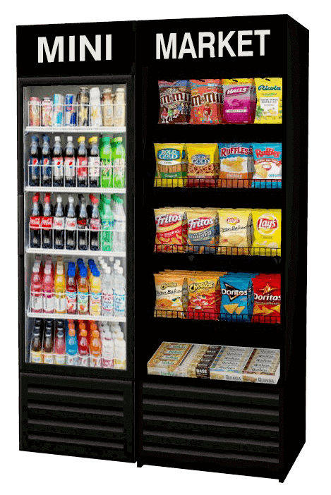 Refrigerated Unit + Non-refrigerated Display Rack Combo