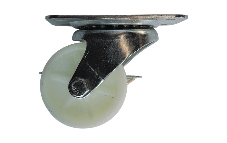 White Commercial Refrigerator Casters_Side