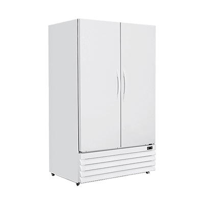2 Solid Doors Upright Fridge without Lightbox