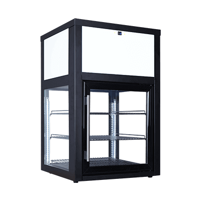 Glass Beverage Cooler with Lightbox