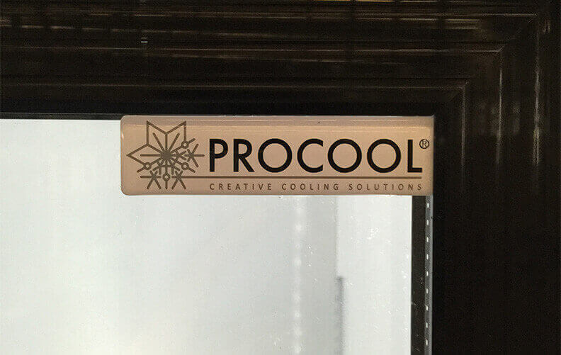 Rubber Trademark on Refrigerator Glass Door