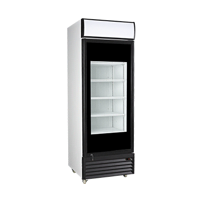 Upright Display Freezer with 44 Inch LCD Screen