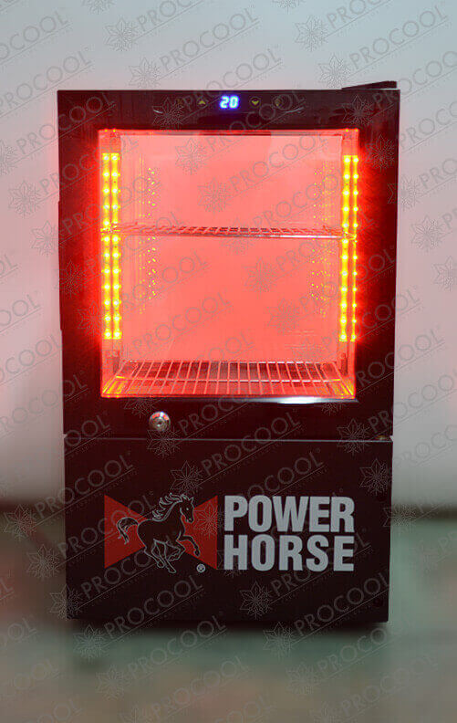 Kommerzielle Red Bull und Bier Mini Counter Top Display Kühlbox