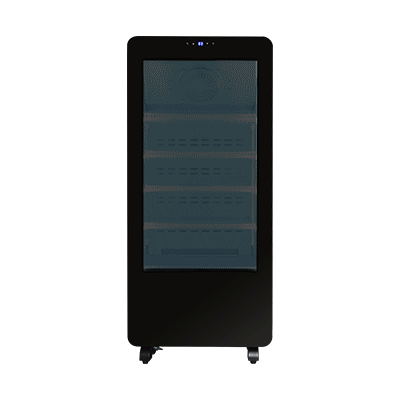 44 Inch Transparent LCD Display Fridge with Wheels_Front