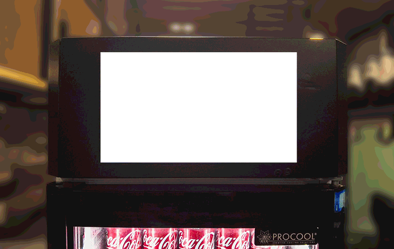 Display Fridge with Custom LCD Advertising Head