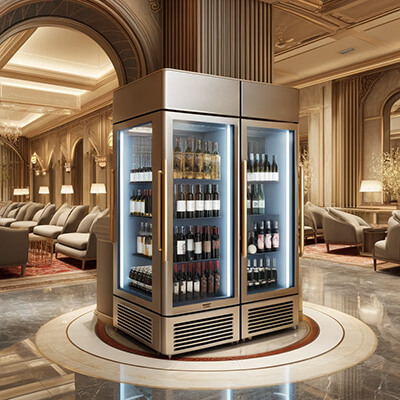Refrigerated Merchandising Solution for Hotel Lobbies and Breakfast Areas