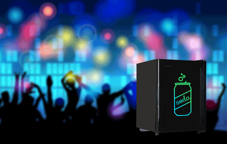 Glass Door Mini Cooler Fridge for Beer and Beverage Procool