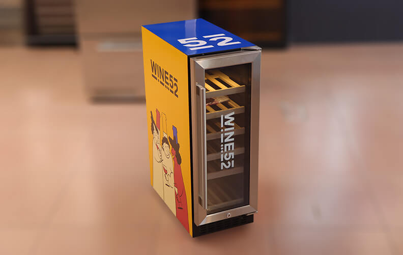 Wine Cooler Fridge with Branding_Production Wine Cooler Fridge with Branding_Production