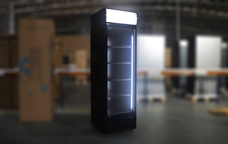 All Black Color Customization of Display Fridge