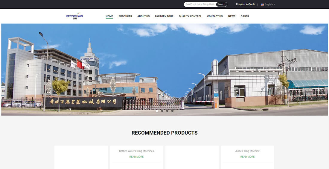 Top 45 Beverage Machinery Suppliers in China_Best Crown Machinery Co., Ltd