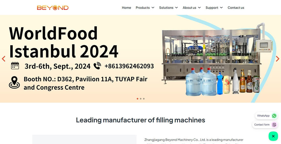 Top 45 Beverage Machinery Suppliers in China_Beyond Machinery Co., Ltd