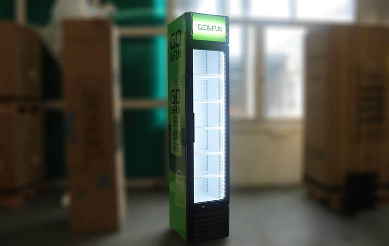 Energy Drinks Slim Upright Cooler