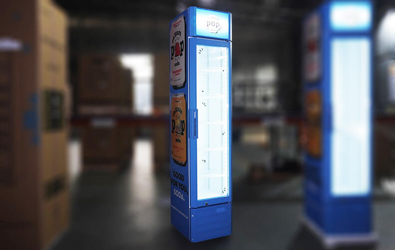 Slim Upright Fridge for Soda