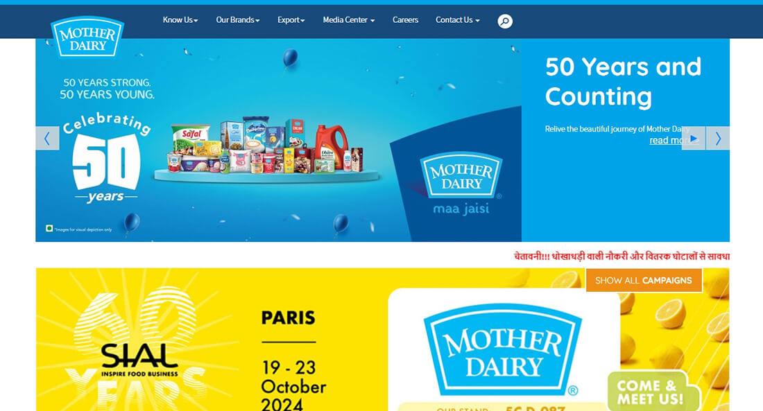 Top Beverage Manufacturing Companies in India_Mother Dairy
