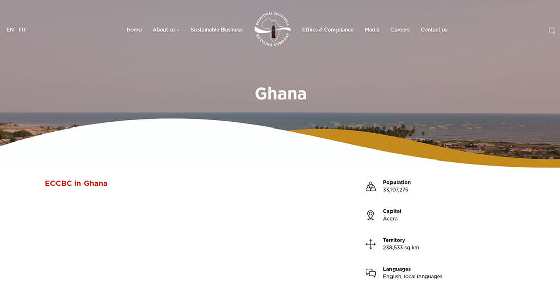 Top beverage manufacturing companies in Ghana_Equatorial Coca-Cola Bottling Company (ECCBC)