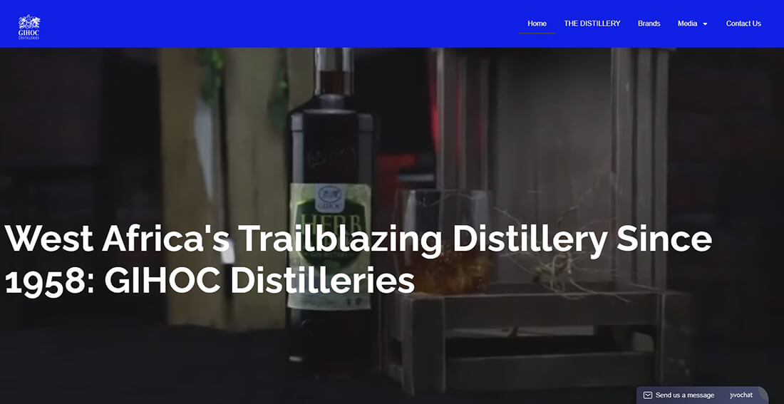 Top beverage manufacturing companies in Ghana_GIHOC Distilleries