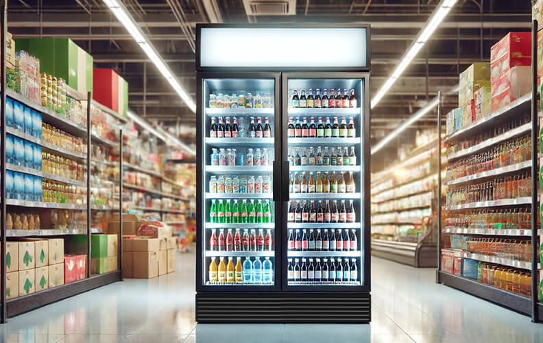 Supermarket Double Door Large Fridge CSD-1000