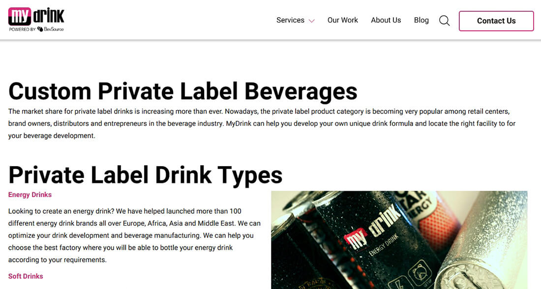 Top White & Private Label Drink Manufacturers_MyDrink Beverages