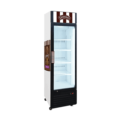 Novelty Branded Upright Freezer for Ice Cream & Frozen Food