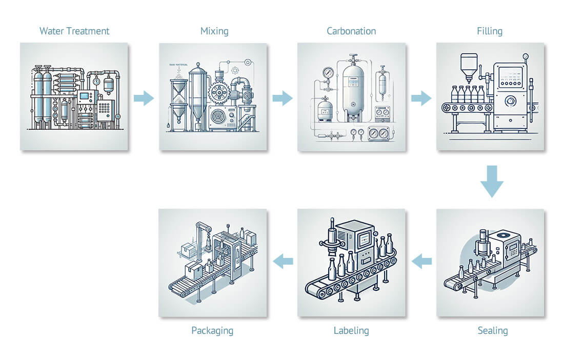 Production Process of Carbonated Drinks