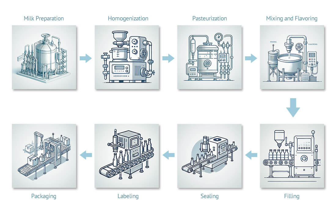 Production Process of Dairy Drinks