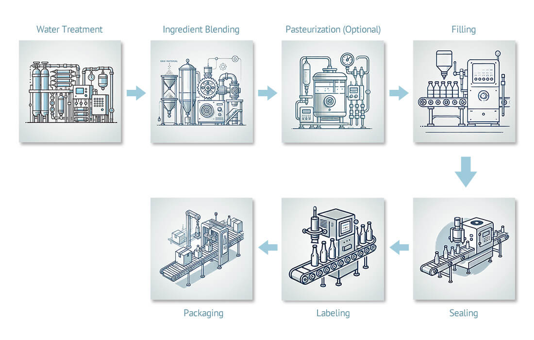 Production Process of Functional Drinks