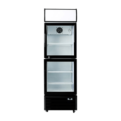 Combination Refrigerator Freezer Merchandisers in Half Doors
