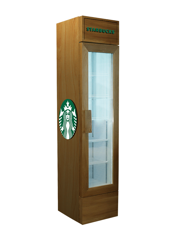 Wood Starbucks Fridge
