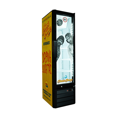 Slim Mega Cooler with UV Printing on Glass Door