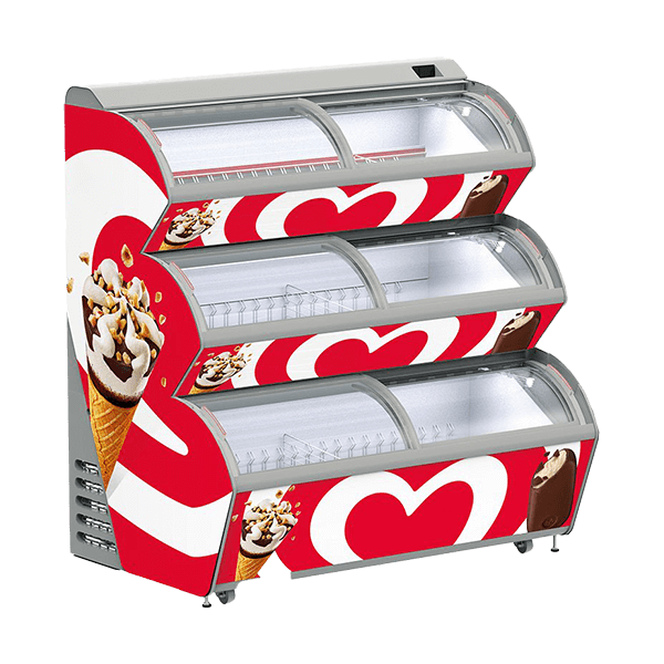 3 Tier Ice Cream Freezer_Maxivision with Branding
